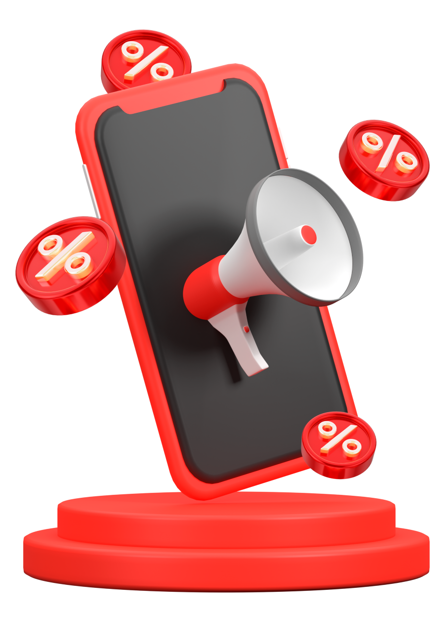 Celular com mensagens de desconto
